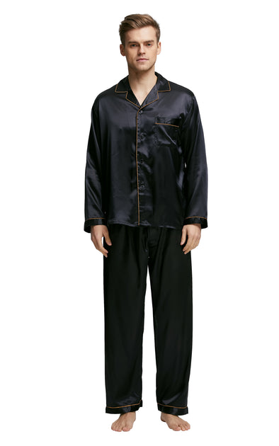 Satin pajama set for men hot sale