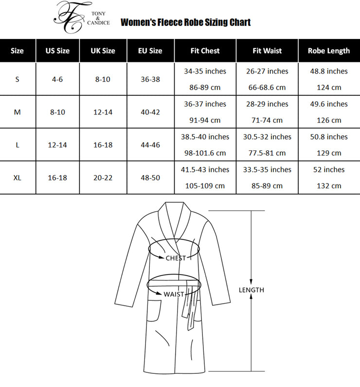 Women's Plush Fleece Robe, Warm Long Bathrobe-Purple (Ship to US Address ONLY)