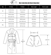 Men's Satin Long Sleeve Robe with Shorts Set-Dark Gray with Black Collar