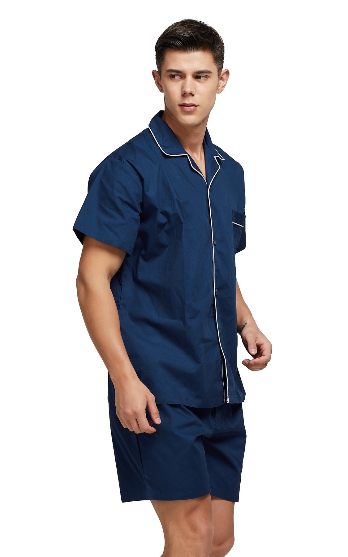 The Perfect Men's Knit Pajama Set in Navy Print main image 1